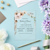 Rustikale Boho-Blumen-Probeessen-Einladung Acryleinladungen (In Situ (Hochzeit))