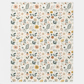 Rustikale Boho-Blumen-Regenbogen-Decke Sage Dusty Fleecedecke (Vorderseite)