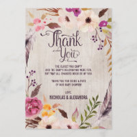 Rustikale Boho BlumenBabyparty danken Ihnen