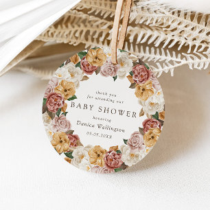 Rustikale Boho Blumendusche Baby Herbst Geschenkanhänger