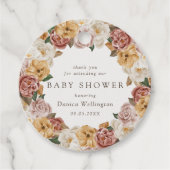 Rustikale Boho Blumendusche Baby Herbst Geschenkanhänger (Vorderseite)