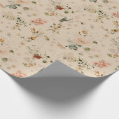 Rustikale Boho-Blumengarten-Hochzeit Geschenkpapier (Ecke)