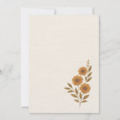Rustikale Boho-Blumenhochzeit Einladung (Rückseite)