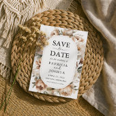 Rustikale Boho Blumenhochzeit speichert die Datums Save The Date
