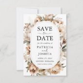 Rustikale Boho Blumenhochzeit speichert die Datums Save The Date (Vorderseite)