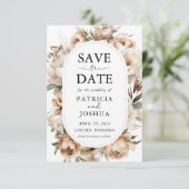 Rustikale Boho Blumenhochzeit speichert die Datums Save The Date (Stehend Vorderseite)