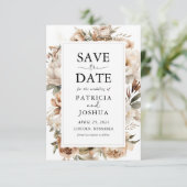 Rustikale Boho Blumenhochzeit speichert die Datums Save The Date (Stehend Vorderseite)