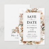 Rustikale Boho Blumenhochzeit speichert die Datums Save The Date (Vorne/Hinten)