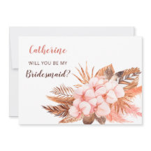 Rustikale Boho Blush Pampas werden Sie meine Braut