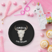 Rustikale Boho Bohemische Kuh Bull Geburtstagspart Pappteller (Party)