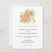 Rustikale Boho Botanische Blume Hochzeit Einladung (Vorderseite)