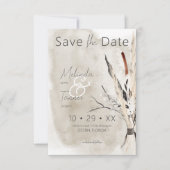 Rustikale Boho Bouquet Moderne Hochzeit Save The Date (Vorderseite)