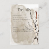 Rustikale Boho Bouquet Moderne Hochzeitsdetails Begleitkarte (Vorderseite)