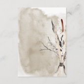 Rustikale Boho Bouquet Moderne Hochzeitsdetails Begleitkarte (Rückseite)