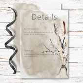 Rustikale Boho Bouquet Moderne Hochzeitsdetails Begleitkarte