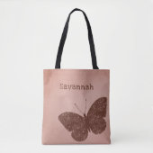 Rustikale Boho Brown Butterfly-Tasche Tasche (Vorderseite)