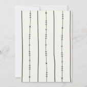 Rustikale Boho Chic Baby Dusche Moderne Kraft Mini Einladung (Rückseite)