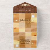 Rustikale Boho Chic Glitzer Beads Hochzeit All In One Einladung (Außenbereich)