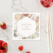 Rustikale Boho-Chic personalisierte Papiertücher Serviette (Beispiel)