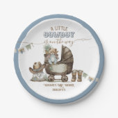 Rustikale Boho Country Wild West Boy Dusche Pappteller (Vorderseite)