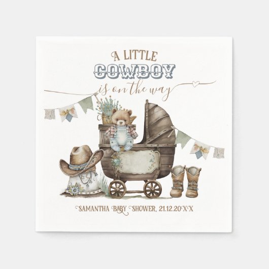 Rustikale Boho Country Wild West Boy Dusche Serviette (Vorderseite)