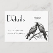 Rustikale Boho Crow Lovers Begleitkarte (Vorderseite)