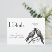 Rustikale Boho Crow Lovers Begleitkarte (Stehend Vorderseite)