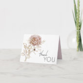 Rustikale Boho Delicate Fall Wildblume Hochzeit Dankeskarte (Vorderseite)