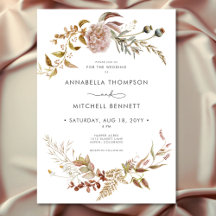 Rustikale Boho Delicate Fall Wildblume Hochzeit
