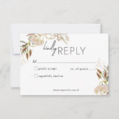 Rustikale Boho Delicate Fall Wildblumen Hochzeit RSVP Karte (Vorderseite)