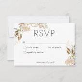 Rustikale Boho Delicate Fall Wildblumen Hochzeit RSVP Karte (Vorderseite)