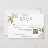 Rustikale Boho Delicate Fall Wildblumen Hochzeit RSVP Karte (Vorderseite)
