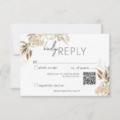 Rustikale Boho Delicate Fall Wildblumen Hochzeit RSVP Karte (Vorderseite)