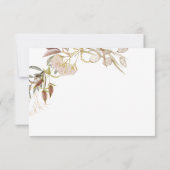 Rustikale Boho Delicate Fall Wildblumen Hochzeit RSVP Karte (Rückseite)