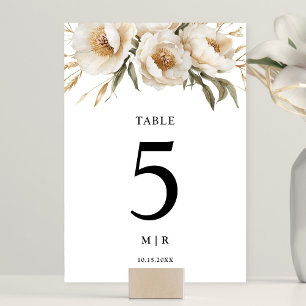 Rustikale Boho Elfenbein Blumen Hochzeitstisch Num Tischnummer