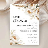 Rustikale Boho Elfenbeinblütenhochzeit rettet das  Einladung