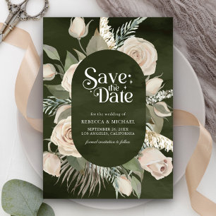 Rustikale Boho Elfenbeinküste Rose Dunkle Lebensze Save The Date