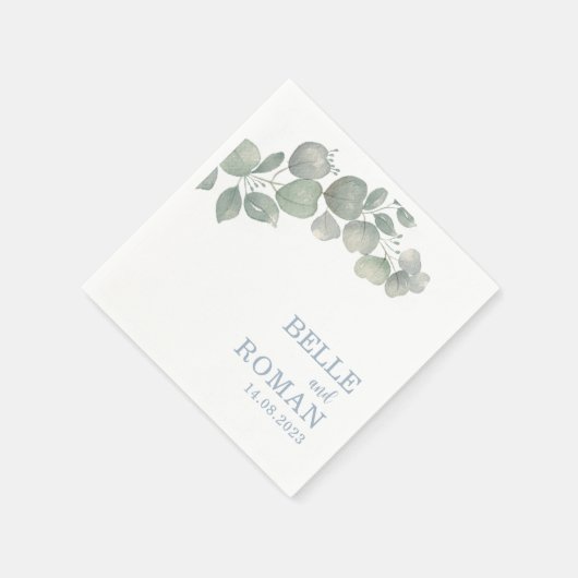 Rustikale Boho Eucalyptus Foliage Serviette (Ecke)