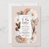 Rustikale Boho Fall Floral I Do Barbecue Verlobung Einladung (Vorderseite)