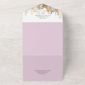 Rustikale Boho Fall Wildblumen Lila Abendessen All In One Einladung (Außenbereich)