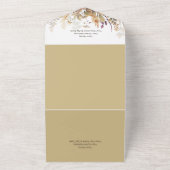 Rustikale Boho Fall Wildblumen Weißes Abendessen All In One Einladung (Außenbereich)