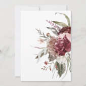 Rustikale Boho Fantasy Wedding Einladung (Rückseite)