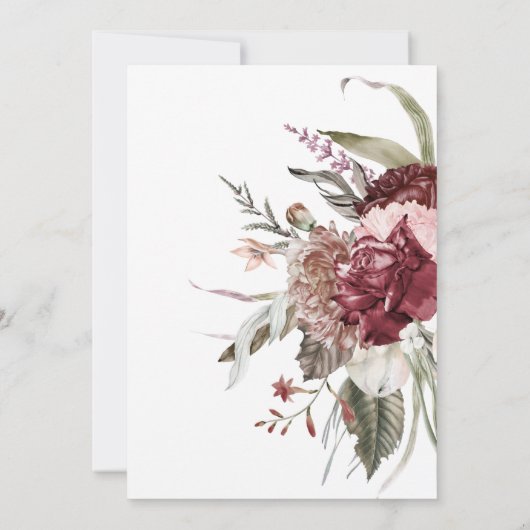 Rustikale Boho Fantasy Wedding Einladung (Rückseite)