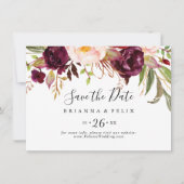 Rustikale Boho farbenfrohe, bläserne, horizontale  Save The Date (Vorderseite)