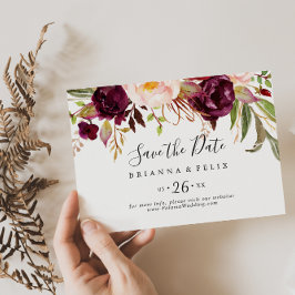 Rustikale Boho farbenfrohe, bläserne, horizontale  Save The Date