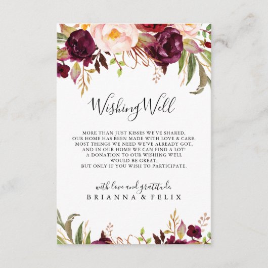 Rustikale Boho farbenfrohe blumenreiche Hochzeit w Begleitkarte (Vorderseite)