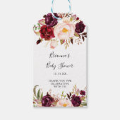 Rustikale Boho farbenfrohe Blütendusche Geschenkanhänger (Vorderseite)