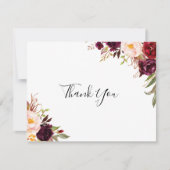 Rustikale Boho farbenfrohe florale Hochzeit Dankeskarte (Vorderseite)