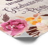 Rustikale Boho Floral Abschluss Poster Calligraphi (Ecke)