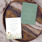 Rustikale Boho Floral All in One Wedding Einladung